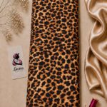 Classic leopard print in warm tan, caramel, and black tones-Italian Silk (ST01)