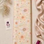 Delicate pastel floral design in blush pink, ivory, soft peach, sage green, and cream-Italian Silk (ST01)