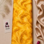 Elegant marble swirl design in golden yellow, amber, honey gold, and warm caramel-Italian Silk (ST01)