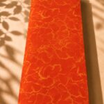 Subtle tonal floral pattern in vibrant orange with a modern monochrome design-Spanish Cotton (PC11)