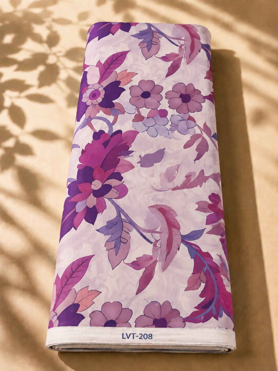 2026/08/1000057766.png Artistic floral pattern with bold blossoms and graceful botanical details in rich berry, plum, and dusty rose tones over a soft cream base - SWISS COTTON (PC01) - Image 1