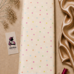Playful multicolor polka dots on a soft cream background for a fresh, cheerful look - Italian Silk (ST01)