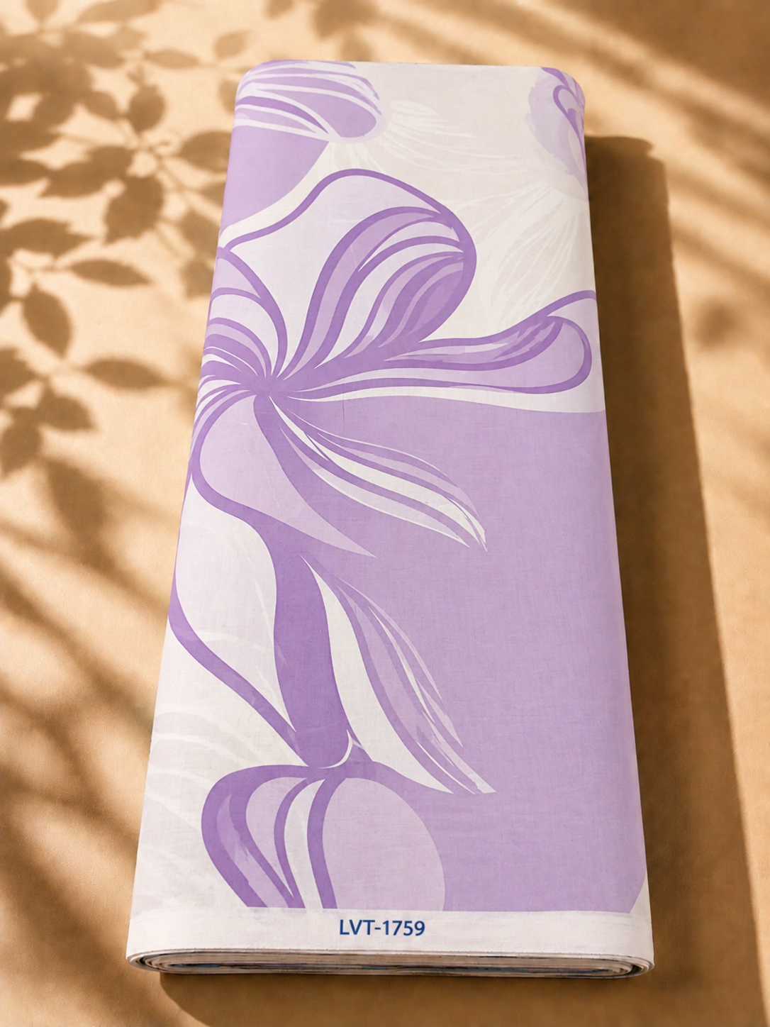 2026/08/1000057984.png Soft lavender abstract floral design with flowing petals on an ivory background - Spanish Cotton (PC11) - Image 1