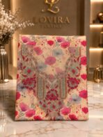 Ready-made embroidered silk fabric with a delicate floral print and elegant embroidered neckline.(Italian Silk)