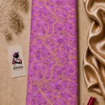 Luxury chain print in vibrant purple and gold tones- Italian Silk (ST01)