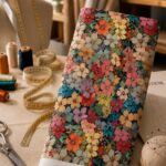 Vibrant all-over floral print featuring a rich mix of colorful blossoms and foliage.