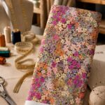 Colorful micro-florals create a vibrant, artistic garden look.