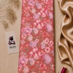 Delicate pastel floral print with soft pink blooms and lavender accents-Italian Silk (ST01)
