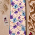 Soft watercolor floral print with delicate purple and blue blooms-Italian Silk (ST01)