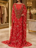 Ready-made embroidered fabric with luxurious floral embroidery and intricate detailing-(Spanich Cotton) - Image 2