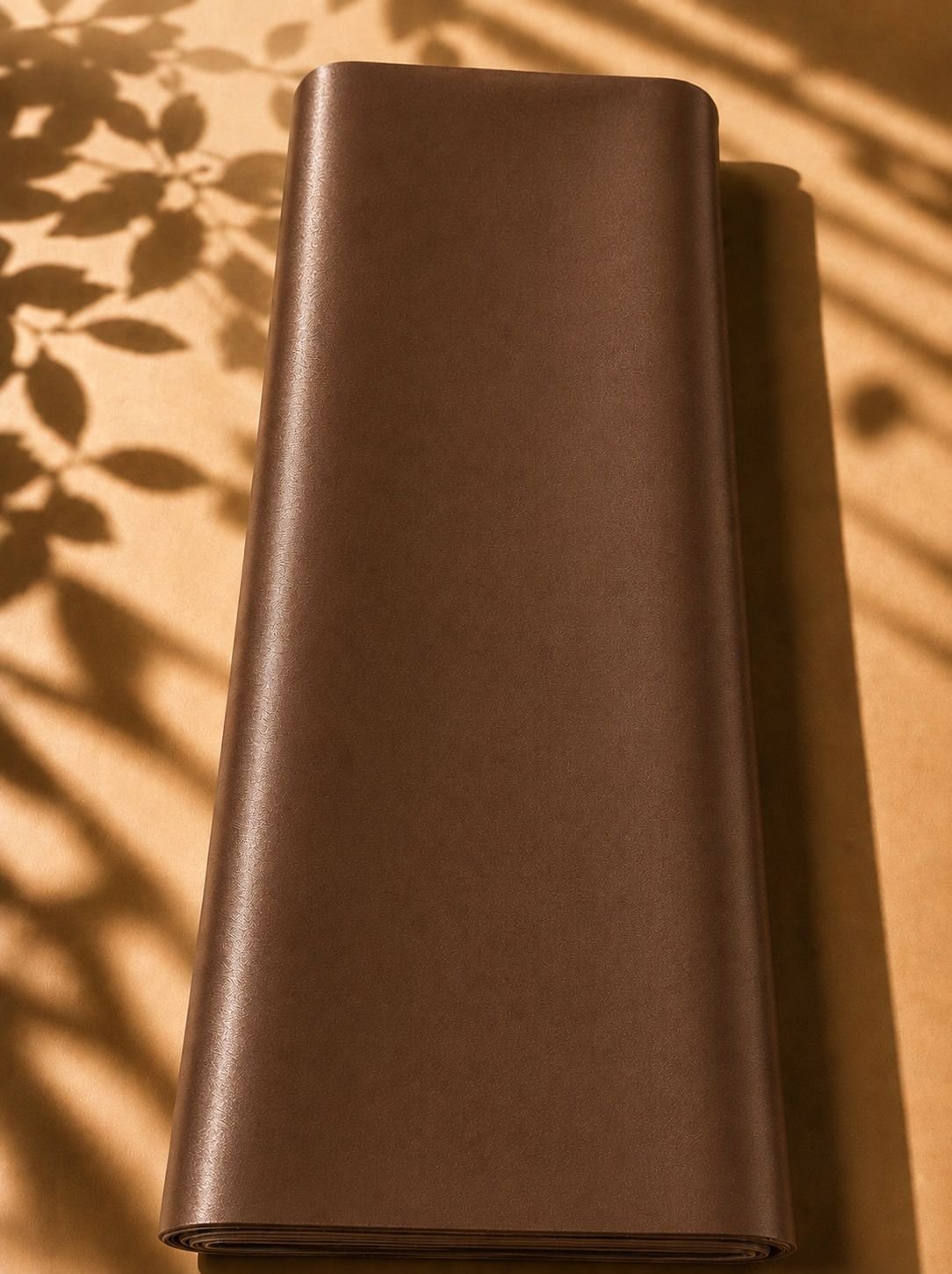 2026/09/1000063168.jpg Rich plain silk in a deep chocolate brown shade, offering a warm and sophisticated look. - Image 1