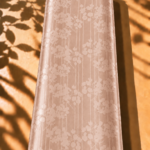 Soft blush jacquard silk with delicate florals and fine vertical lines - Jacquard Silk (JD08x2)