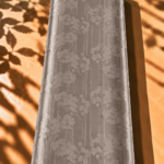 Soft silver-grey jacquard silk with delicate floral detailing and fine vertical lines, creating a graceful, understated and luxurious finish - Jacquard Silk (JD08x2)