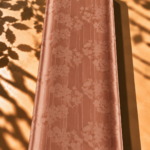 Silky elegance with a delicate floral pattern and subtle vertical detailing in a soft dusty peach tone - Jacquard Silk (JD08x2)