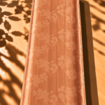 Silky elegance with a delicate floral pattern and subtle vertical detailing in a warm champagne peach tone - Jacquard Silk (JD08x2)