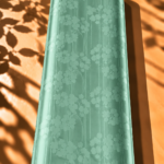 Soft floral branches bring a delicate touch to slender vertical lines in a refreshing mint green shade - Jacquard Silk (JD08x2)