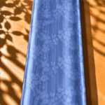 Charming floral design with slender vertical accents in a serene cornflower blue shade - Jacquard Silk (JD08x2)