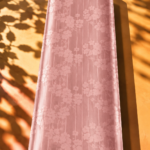 Graceful floral design with fine vertical lines in a soft blush pink tone - Jacquard Silk (JD08x2)