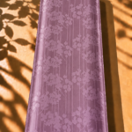 Delicate floral design with fine vertical lines in a soft dusty pink tone - Jacquard Silk (JD08x2)