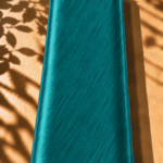Deep teal jacquard with flowing linear texture and a rich luminous finish - Jacquard Silk (JD10x2)