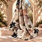 Elegant layered florals in black, beige, brown, and warm neutral tones on a soft cream background. - Image 2