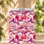 Flowing abstract florals in vibrant pink, red, purple, and cream tones.