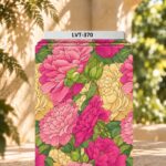 Lush oversized blooms in vibrant pink and soft cream with rich green foliage.