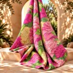 Lush oversized blooms in vibrant pink and soft cream with rich green foliage. - Image 2