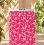 Elegant ivory tassel and cord motifs on a vibrant pink background