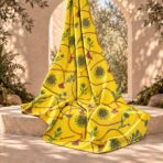 Colorful cords, tassels and delicate floral accents on a vibrant yellow background. - Image 2