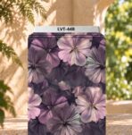 Soft mauve floral print with elegant layered blooms.