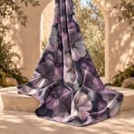 Soft mauve floral print with elegant layered blooms. - Image 2