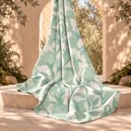 Soft mint botanical floral print. - Image 2