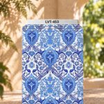 Blue ornamental heritage print.