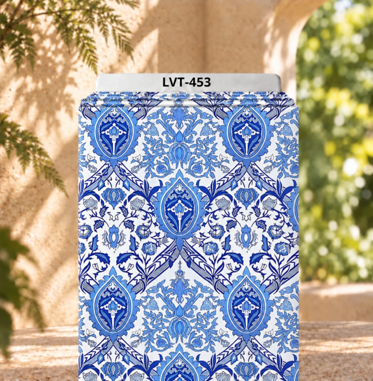 LVT-453 Blue ornamental heritage print. - Image 1