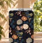 Dark navy vintage floral print