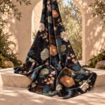 Dark navy vintage floral print - Image 2