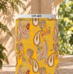 Distinctive printed fabric design with coordinated colors and elegant detailing.