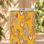 Distinctive printed fabric design with coordinated colors and elegant detailing.