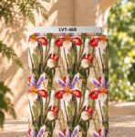 Distinctive printed fabric design with coordinated colors and elegant detailing.