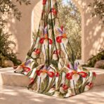 Distinctive printed fabric design with coordinated colors and elegant detailing. - Image 2