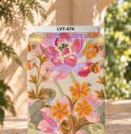 Distinctive printed fabric design with coordinated colors and elegant detailing.