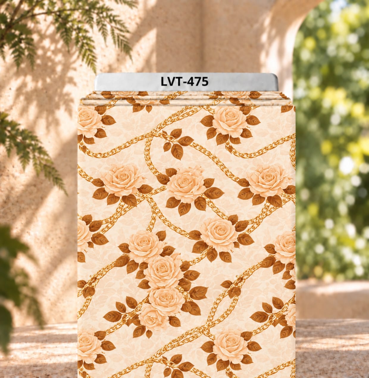 LVT-475 Distinctive printed fabric design with coordinated colors and elegant detailing. - Image 1
