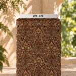 Distinctive printed fabric design with coordinated colors and elegant detailing.