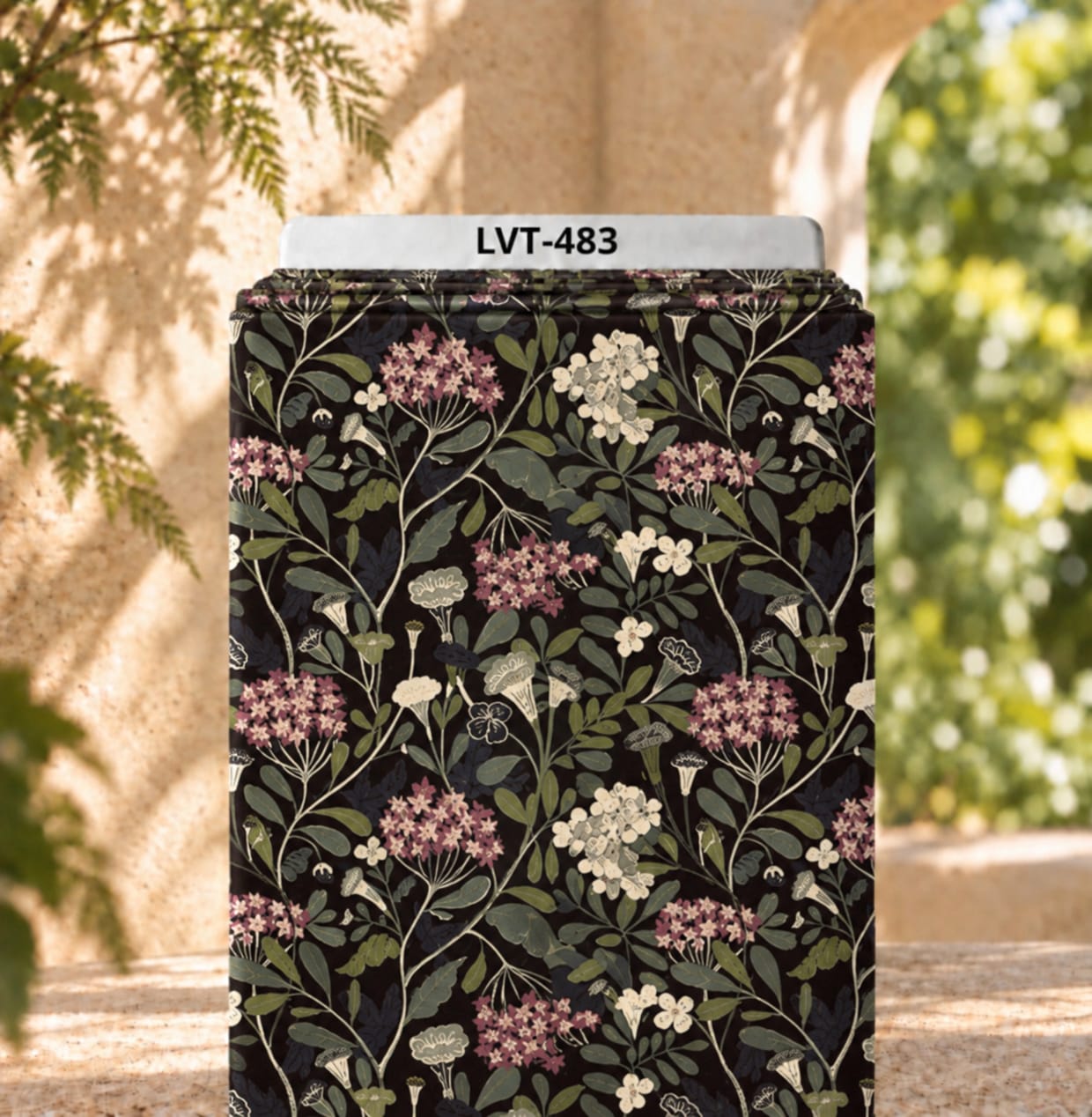 LVT-483 Distinctive printed fabric design with coordinated colors and elegant detailing. - Image 1